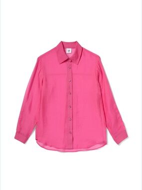 CAbi Hot Pink Button-Front Blouse